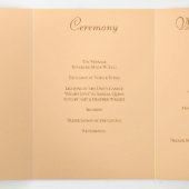 Programme Trois Volets Orange Rose Wedding Programs (Intérieur au milieu)