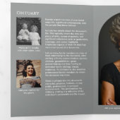 Programme Trois Volets Ordre Simple du Service Funéraire/Mémorial avec 6  (Intérieur en premier)