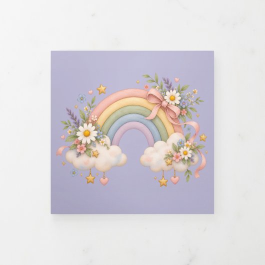 Programme Trois Volets Papeterie Arc-en-ciel Pastel (Protection)