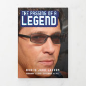 Programme Trois Volets Passage d'une légende Service funéraire bleu (Page de couverture)