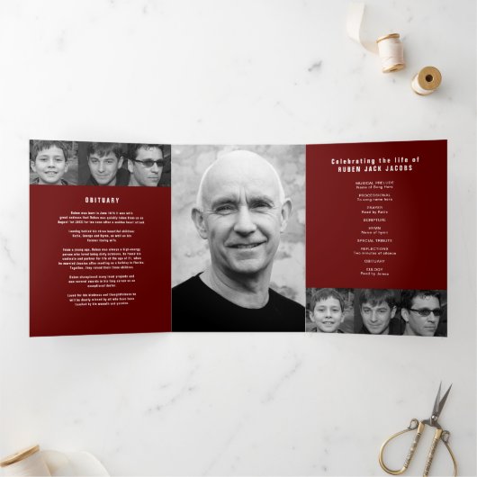 Programme Trois Volets Passage d'une légende Service funéraire rouge 12 p (Intérieur)