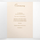 Programme Trois Volets Peach Rose Wedding Programs (Intérieur au milieu)
