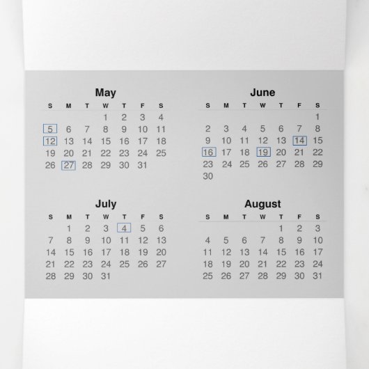 Programme Trois Volets Petit calendrier 2024 (Intérieur au milieu)