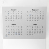 Programme Trois Volets Petit calendrier mexicain 2024 avec vacances (Intérieur en premier)