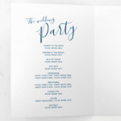 Programme Trois Volets Petite écriture de coeur blanc mariage blanc (Intérieur en premier)