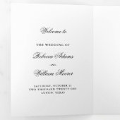 Programme Trois Volets Photo moderne avec superposition | Mariage (Intérieur en premier)