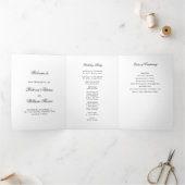 Programme Trois Volets Photo moderne avec superposition | Mariage (Intérieur)