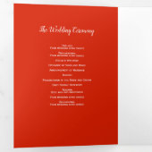 Programme Trois Volets Photos d'aquarelle de cônes de mariage d'hiver (Intérieur en premier)