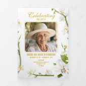 Programme Trois Volets Poème photo multiple White Orchid Lily (Page de couverture)