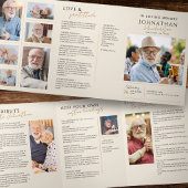 Programme Trois Volets Printed Funeral Photo Collage Memorial