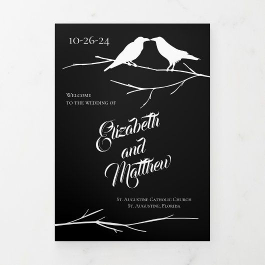 Programme Trois Volets Ravens Mariage gothique (Page de couverture)