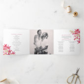 Programme Trois Volets Red Phaiocalanthe mariage d'aquarelle orchidée de (Intérieur)