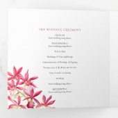 Programme Trois Volets Red Phaiocalanthe mariage d'aquarelle orchidée de  (Intérieur en premier)