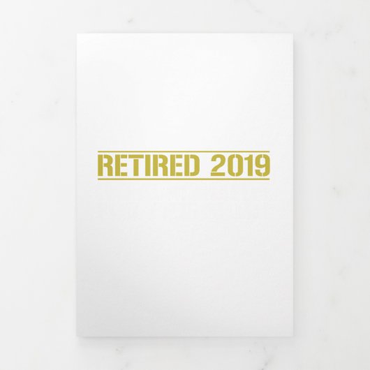 Programme Trois Volets Retraite Retraite 2019 J'ai travaillé toute ma vie (Page de couverture)