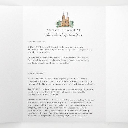 Programme Trois Volets Rustic River Wedding Program (Intérieur au milieu)