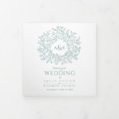 Programme Trois Volets Sage vert monogramme art histoire dévouement maria (Protection)