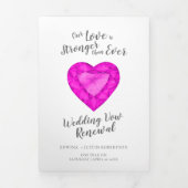 Programme Trois Volets Saphir rose personnalisé renouvellement de la voye (Page de couverture)