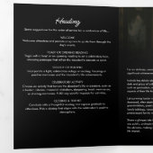 Programme Trois Volets Script Moderne 8-Photo Funérailles/Mémorial (Intérieur en premier)