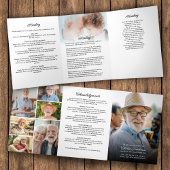 Programme Trois Volets Script moderne 8 photos funérailles/mémorial