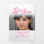 Programme Trois Volets Service funéraire dans nos coeurs blanc rose (Page de couverture)
