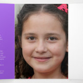 Programme Trois Volets Service funéraire dans nos coeurs blanc violet (Intérieur au milieu)