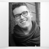 Programme Trois Volets Service funéraire dans nos coeurs bleu foncé (Intérieur au milieu)