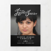 Programme Trois Volets Service funéraire dans nos coeurs noir blanc (Page de couverture)