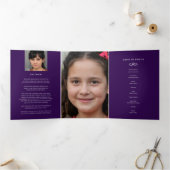 Programme Trois Volets Service funéraire dans nos coeurs violet foncé (Intérieur)