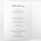 Programme Trois Volets Simple Elégant Mariage Bienvenue Lettre & Itinérai (Intérieur en premier)