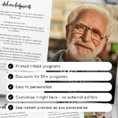 Programme Trois Volets Simple Modern 3-Photo Funeral/Memorial