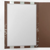 Programme Trois Volets Steampunk Clock and Turquoise Roses on Striped (Intérieur en premier)