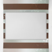 Programme Trois Volets Steampunk Clock and Turquoise Roses on Striped (Intérieur au milieu)