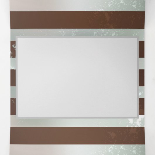 Programme Trois Volets Steampunk Clock and Turquoise Roses on Striped (Intérieur au milieu)