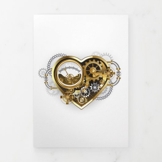Programme Trois Volets Steampunk Heart with a Manometer (Page de couverture)
