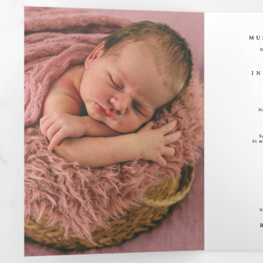 Programme Trois Volets Sweet Bunny "Shining Among Stars" Funeral Program (Intérieur en premier)