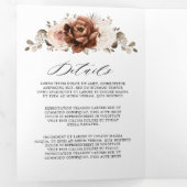 Programme Trois Volets Terracotta Pampas Grass Rustique Mariage géométriq (Intérieur en premier)