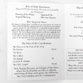 Programme Trois Volets The Refined Catholic Pale Pink Wedding (Intérieur en premier)