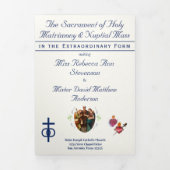 Programme Trois Volets The Two Hearts Catholic Wedding (Page de couverture)