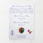 Programme Trois Volets The Two Hearts Catholic Wedding (Page de couverture)