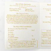 Programme Trois Volets The Two Hearts Catholic Wedding (Intérieur en premier)