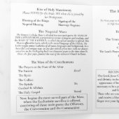 Programme Trois Volets The Two Hearts Catholic Wedding (Intérieur en premier)