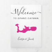Programme Trois Volets Toute couleur Grand Cayman Mariage Bienvenue Itiné (Page de couverture)