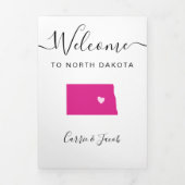 Programme Trois Volets Toute couleur North Dakota Mariage Bienvenue Itiné (Page de couverture)