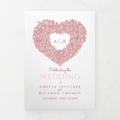 Programme Trois Volets Tulipes roses coeur floral histoire dévouement mar (Page de couverture)