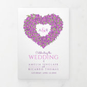 Programme Trois Volets Tulips violet coeur art histoire dévouement mariag (Page de couverture)