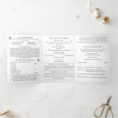 Programme Trois Volets Unité nuptiale Latin MasTripli Lettre Plier Progra (Intérieur)