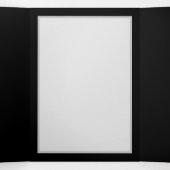 Programme Trois Volets Vibrant infinity with rainbow butterfly on black (Intérieur au milieu)