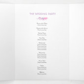 Programme Trois Volets Vines indigo rose violet mariage (Intérieur au milieu)