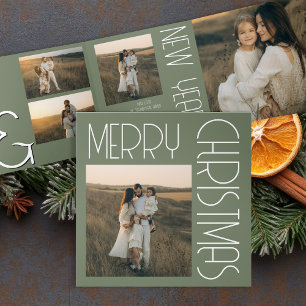 Programme Trois Volets Vintage Noël esthétique Customisée Moss Green