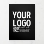 Programme Trois Volets Votre logo avec code QR et texte modifiables (Page de couverture)